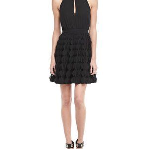 Diane von Furstenberg Gia Halter Ruffle-Skirt Dress